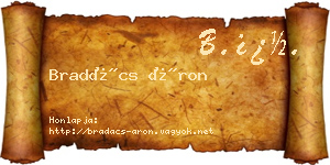 Bradács Áron névjegykártya